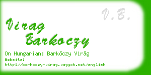 virag barkoczy business card