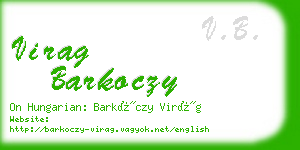 virag barkoczy business card